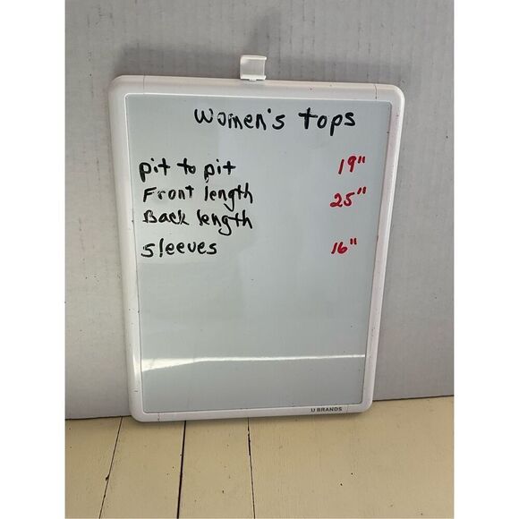 Hunters Glen Womens Large Button Front Shirt Pink Chest Pockets 3/4 Sleeves - Picture 15 of 15